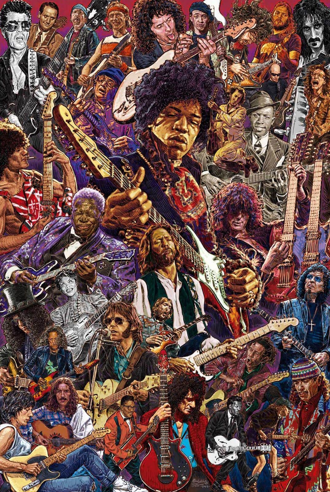 Legendary Guitarists Poster 