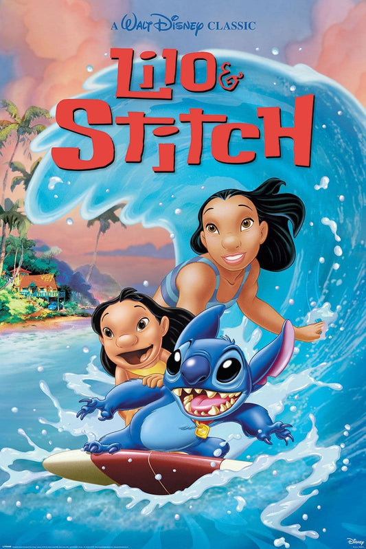 Lilo and Stitch Wave Surf Poster Disney