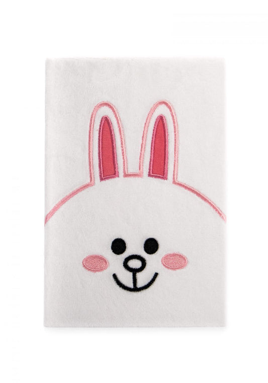 Line Friends Cony Plush Lined Hardback A5 Plush Notebook 
