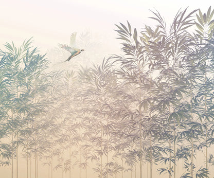 Bamboo Paradise Nature Scenery Bedroom Background Nature Non-woven photo wallpaper 300 cm x 250 cm | 118" x 98"