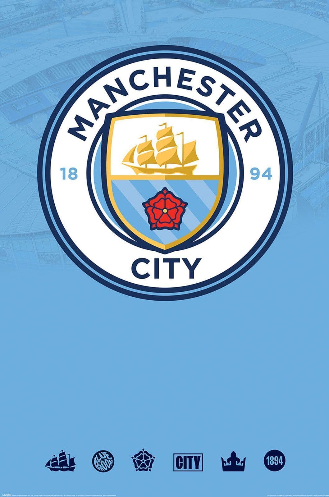 Manchester City Club Crest Poster 