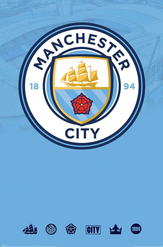Manchester City Club Crest Poster 