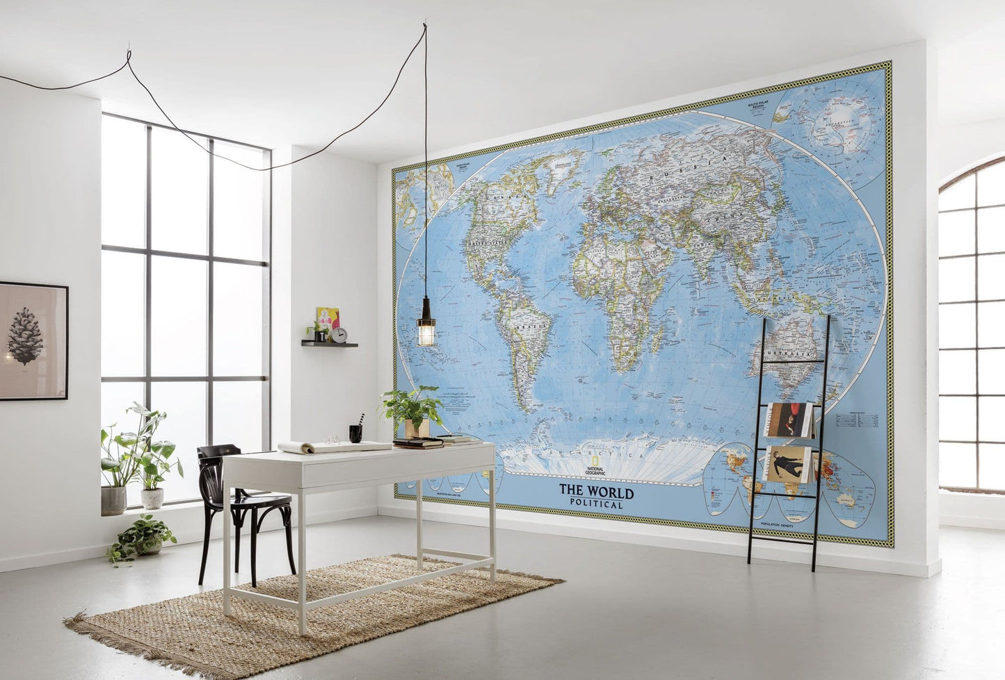 National Geographic Political Map of The World Non-Woven Wall Mural 