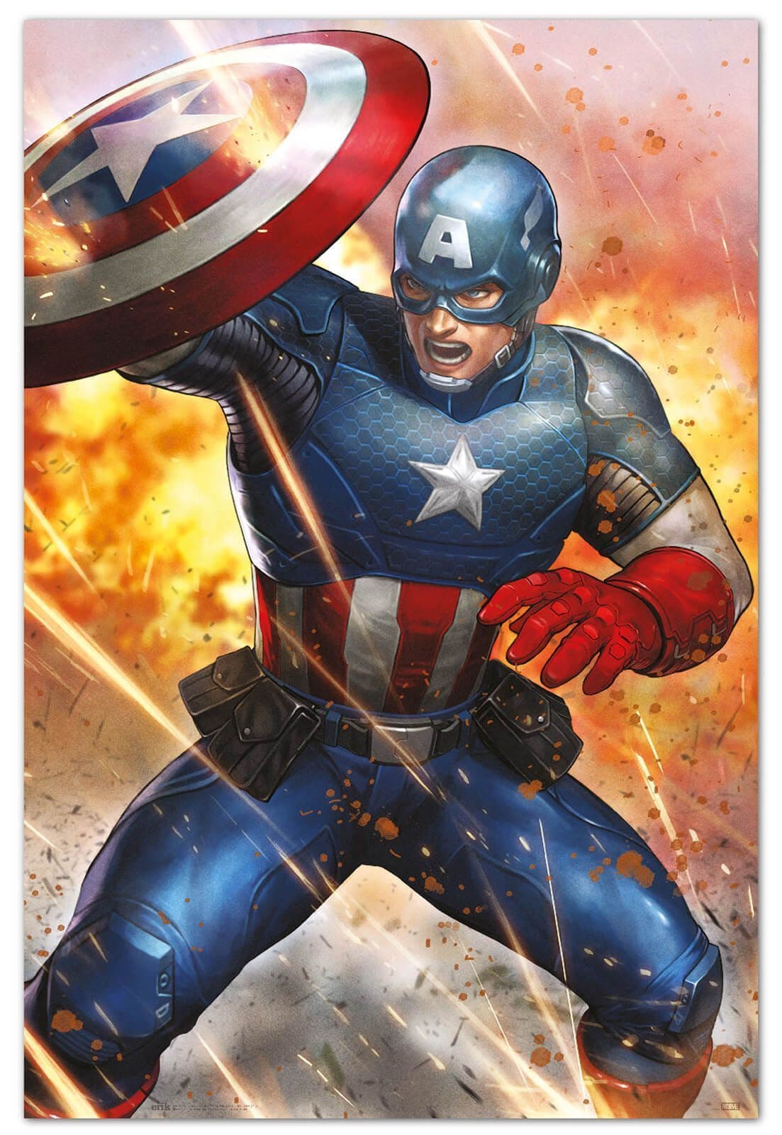 Marvel Captain America Under Fire Poster Marvel