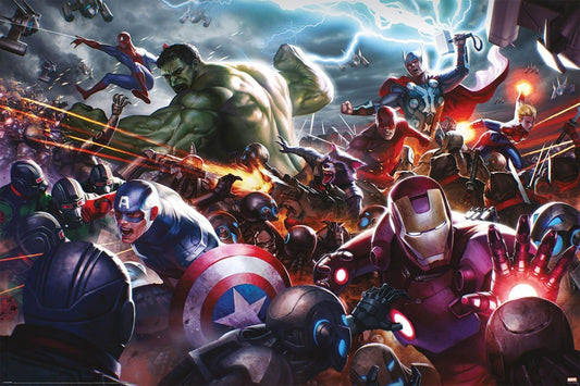 Marvel Future Fight Heroes Assault Poster Marvel