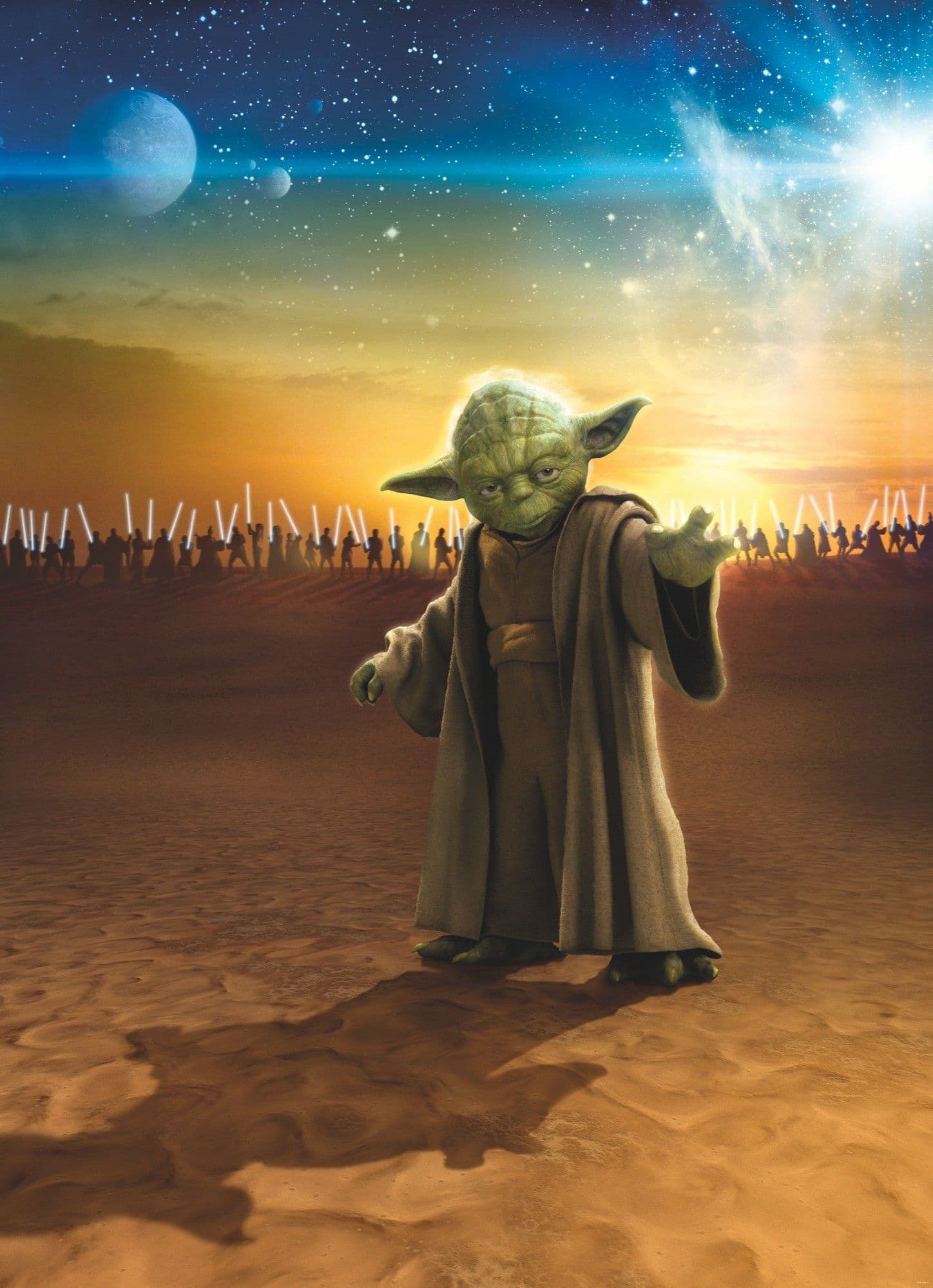 Master Yoda  character Non-Woven Wallpaper Mural Star Wars