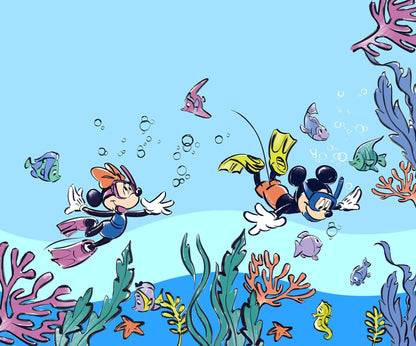Mickey & Minnie Coral Reef Non-Woven Wallpaper Mural Disney