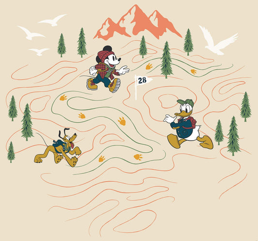 Mickey & Donald Duck journey to the mountains Non-Woven Wallpaper Mural Disney