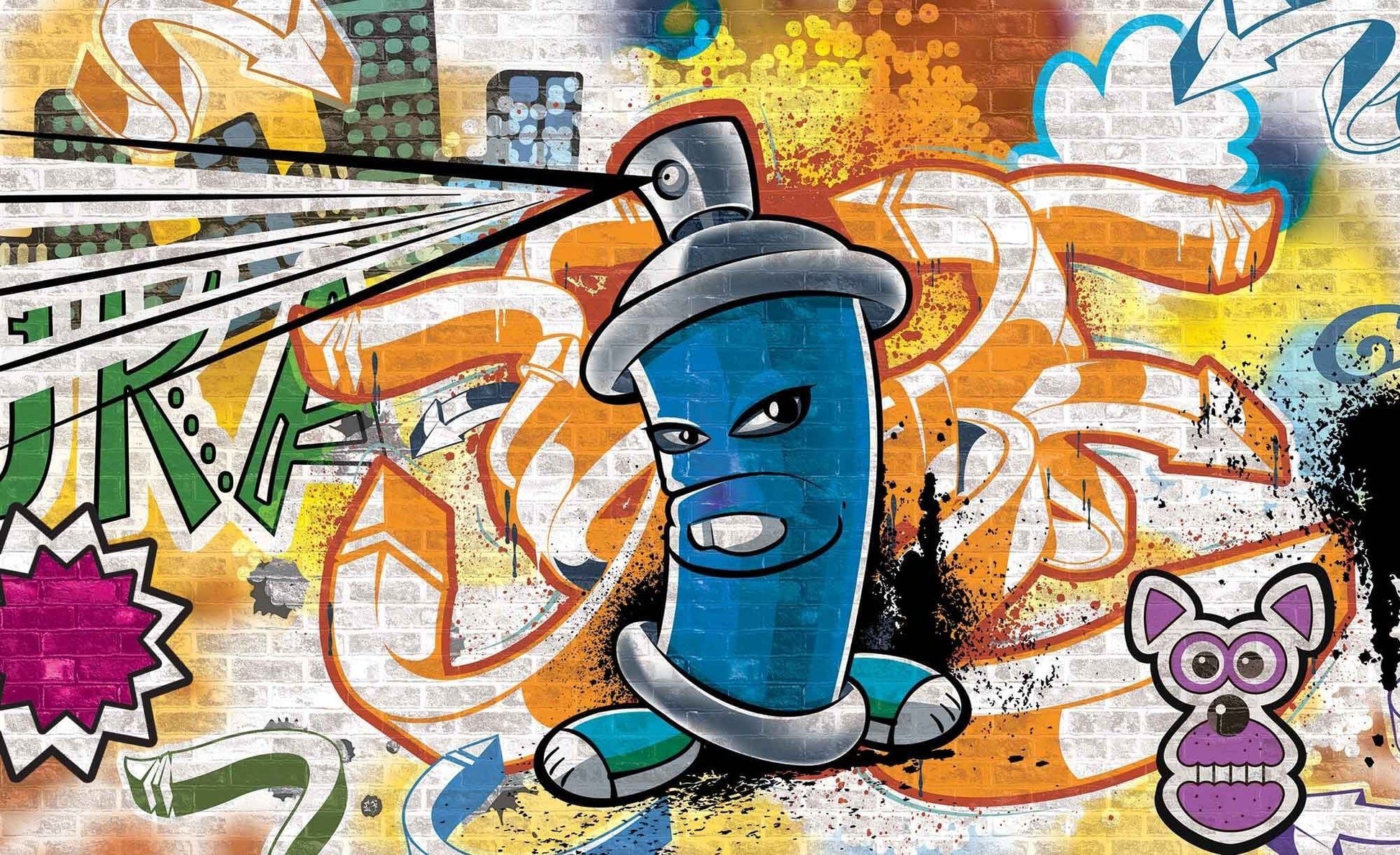 Graffiti Street Art Non-woven Photo Wallpaper 