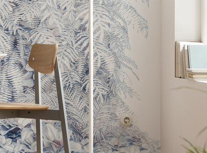 White Winter Wall of Plants Botanical Photo Wallpaper (W x H) 368cm x 254cm (144" x 100")