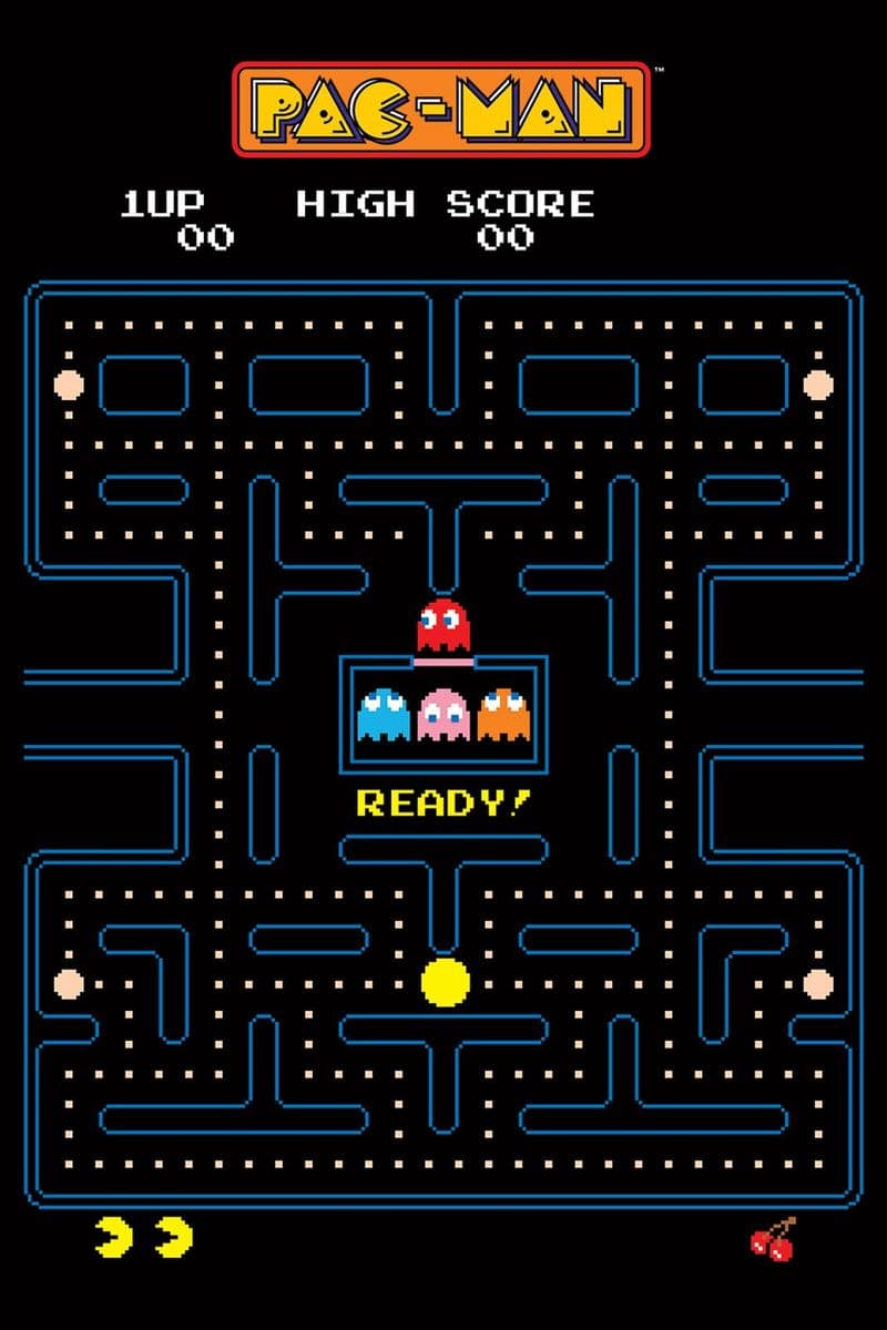 PacMan Maze Poster 