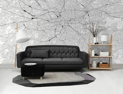 London City Grey Map Art Photo Wallpaper Nice Wall