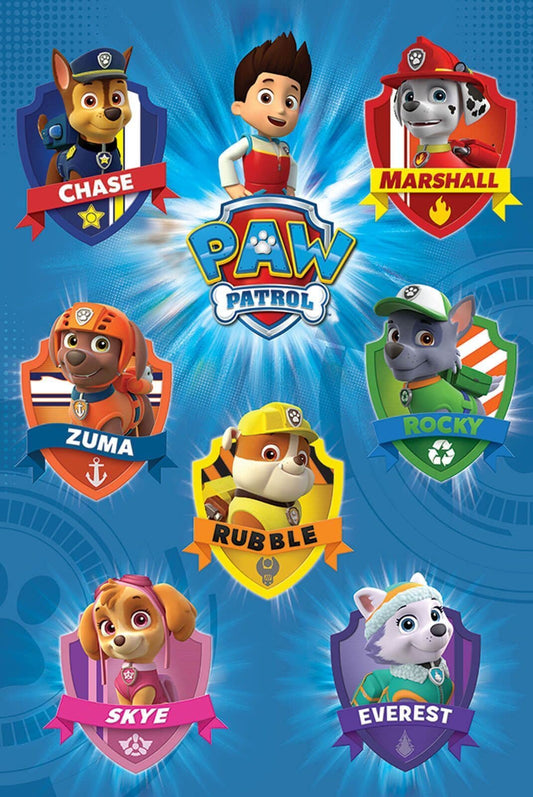 Paw Patrol Crests Poster Paw Patrol