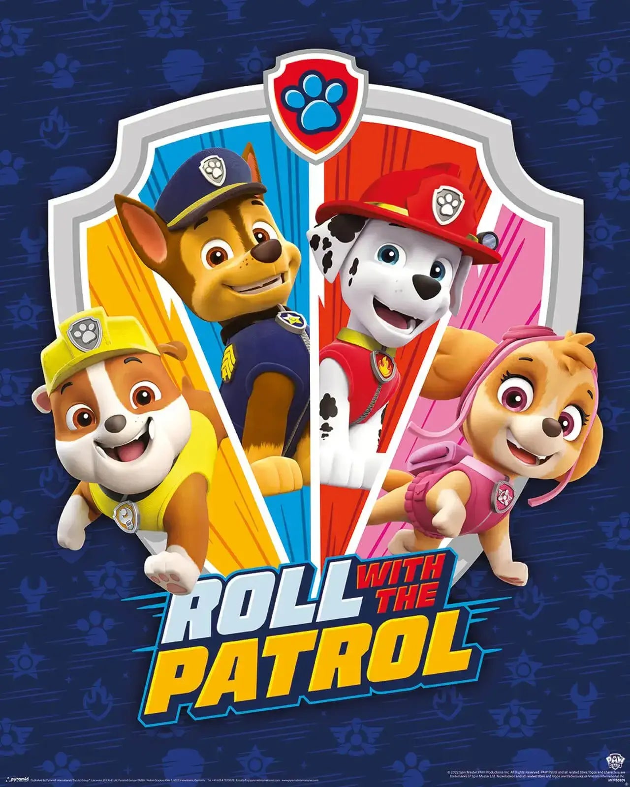 Paw Patrol Roll With The Patrol Poster Paw Patrol