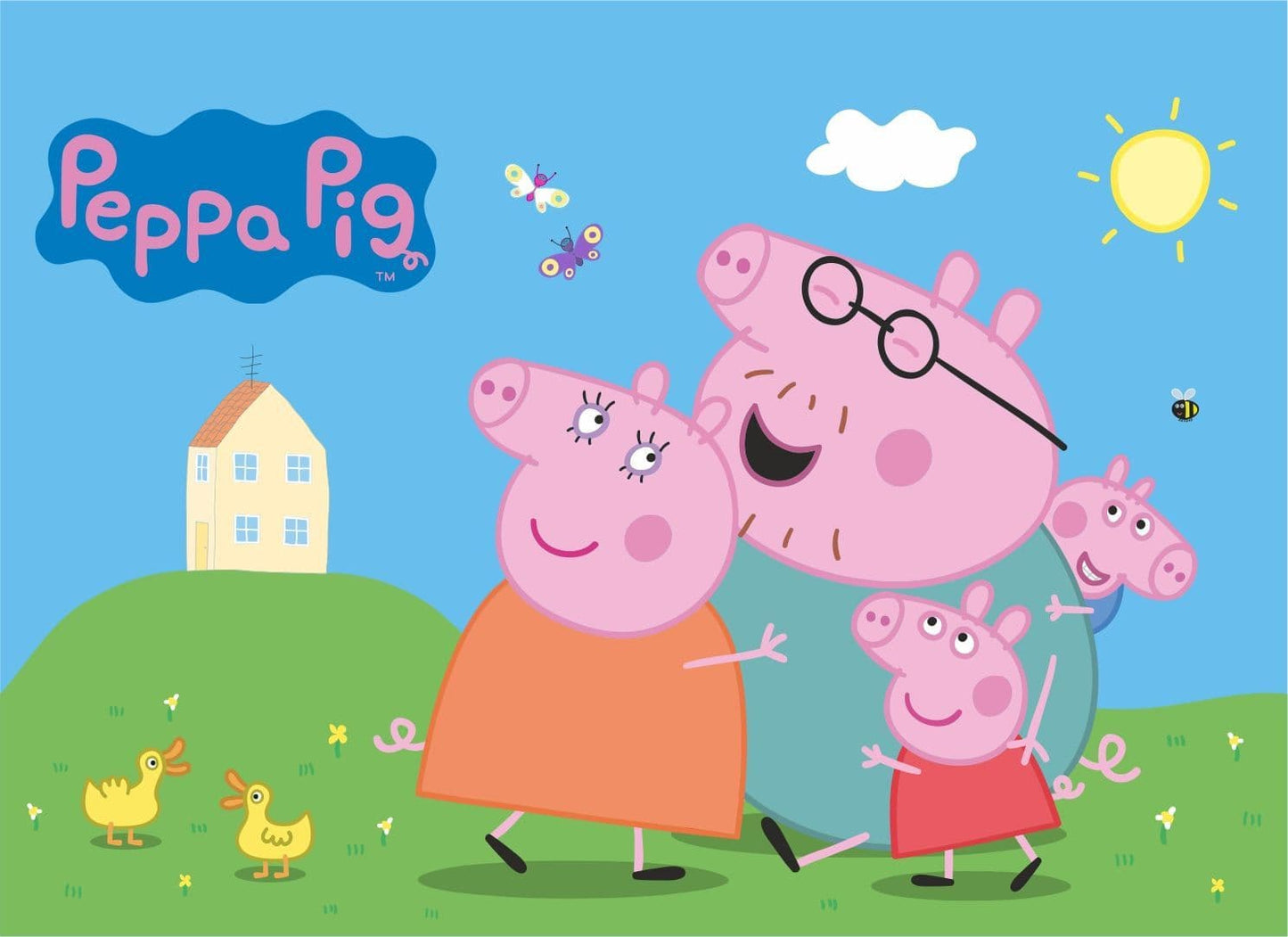 Peppa Pig characters Paper Photo Wallpaper Pappa Pig