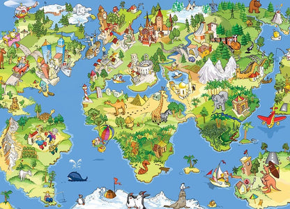 Map of the World Photo Wallpaper Nice Wall