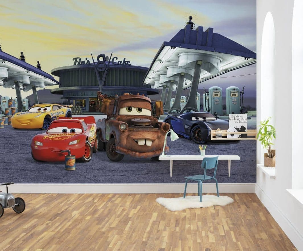 Disney Cars 3 Radiator Springs Petrol Station Photo Wallpaper Disney