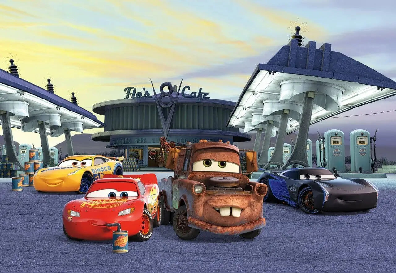 Disney Cars 3 Radiator Springs Petrol Station Photo Wallpaper (W x H) 368cm x 254cm (144" x 100")