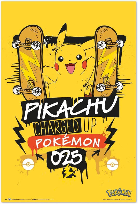 Pikachu Charged Up Poster Pokémon