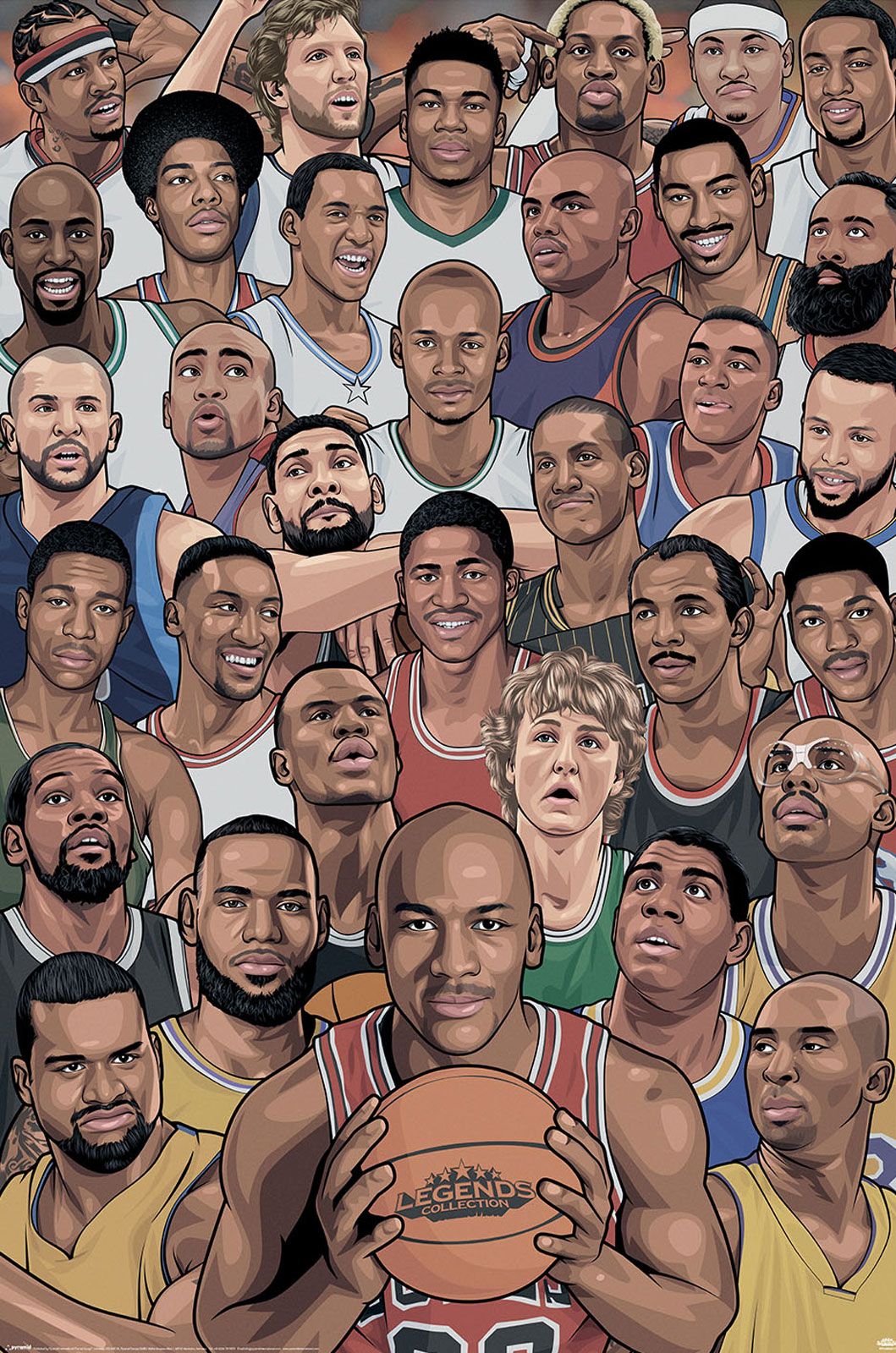 Greatest Legends Basketball Players Poster 