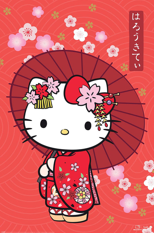 Hello Kitty Japanese Style Poster Hello Kitty