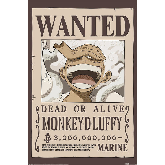 One Piece Wanted Luffy Poster One Piece