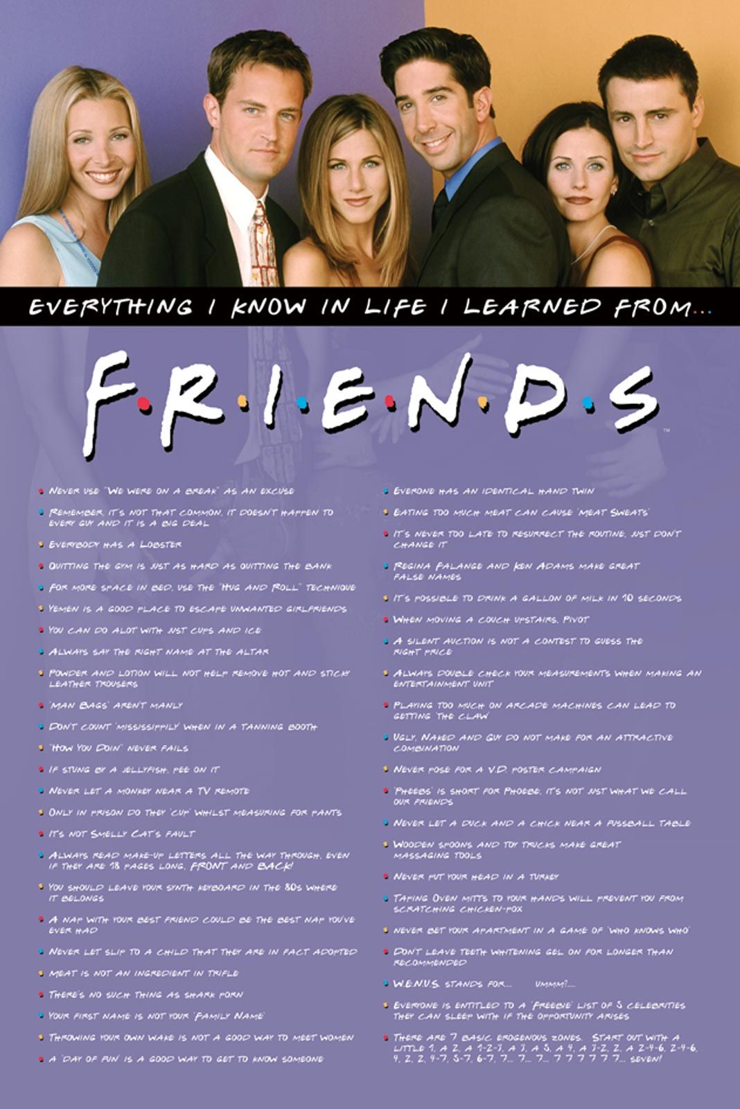 Friends Everything I Know Poster 