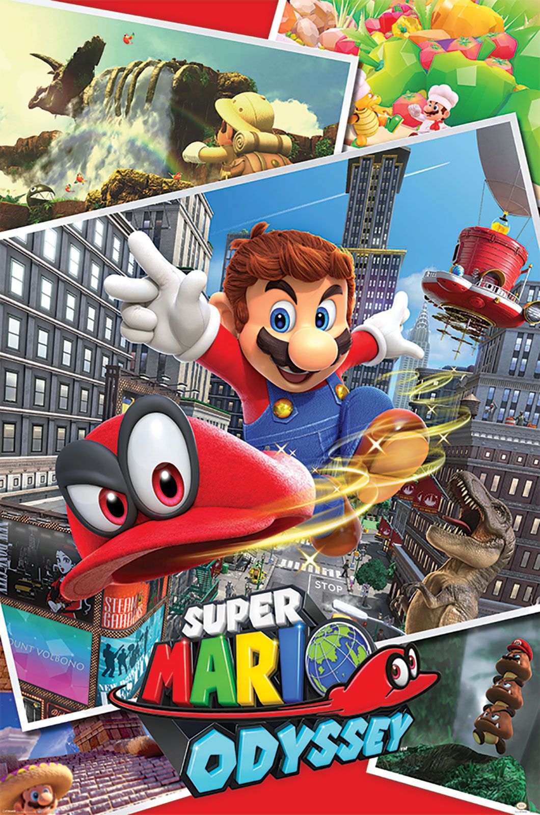 Super Mario Odyssey Collage Poster Mario