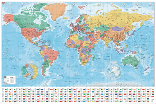 Map Of The World Poster Pyramid International