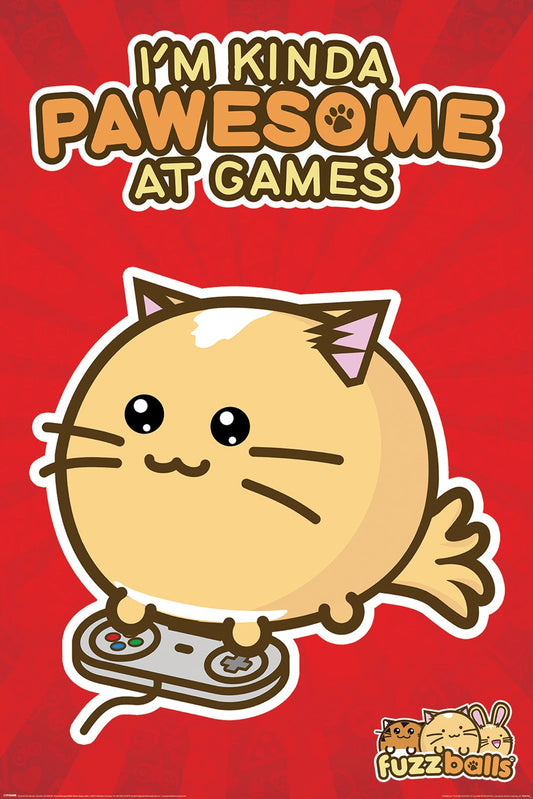 Fuzzballs Pawsome Gamer Poster Pyramid International