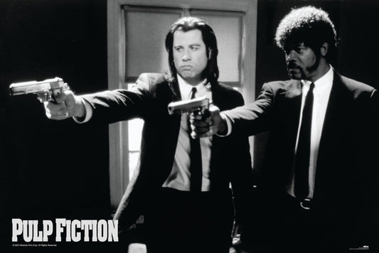 Pulp Fiction BW Guns Poster 