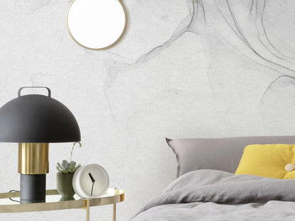 Ink Gold and Grey Fluid Marble Imitation Stone Non-woven photo wallpaper 300 cm x 280 cm | 118" x 110"