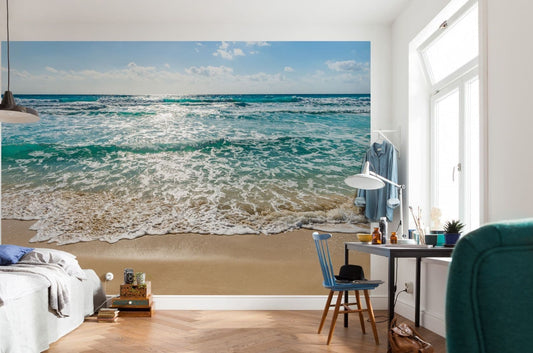 Seaside Beach and Ocean Blue Photo Wallpaper 