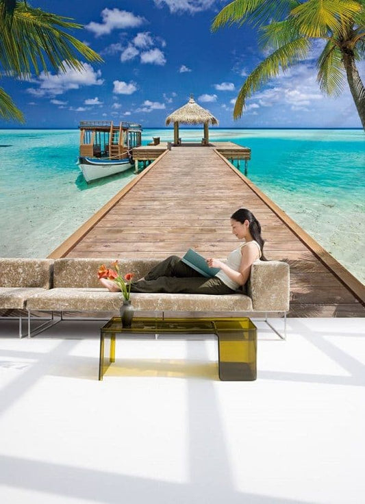 Seaside Scenery Pier Photo Wallpaper 