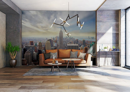 Skyline New York Blue Sky Photo Wallpaper Nice Wall