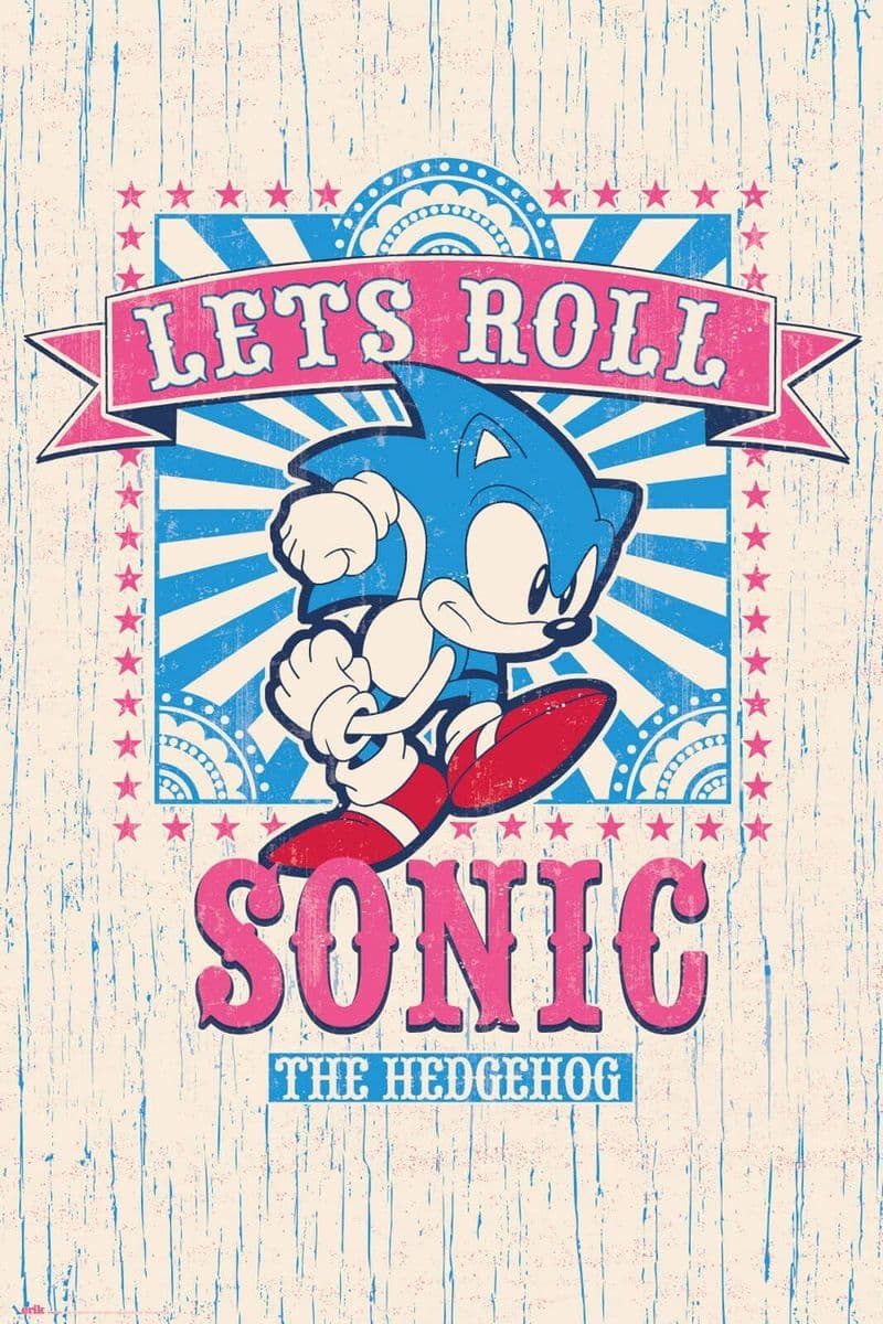 Sonic Let's Roll Poster 