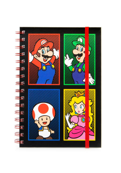 Super Mario 4 Colour Hardcover lined Journal Notebook 