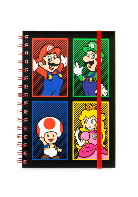 Super Mario 4 Colour Hardcover lined Journal Notebook 