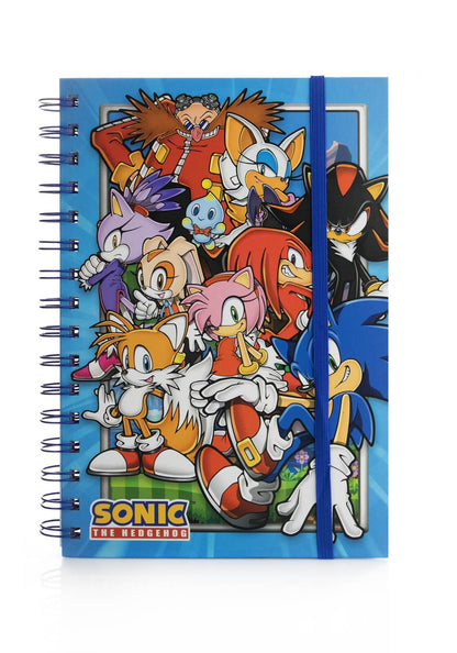 Sonic The Hedgehog A5 Sketchbook Green Hill Zone Gang Lined Notebook Sonic