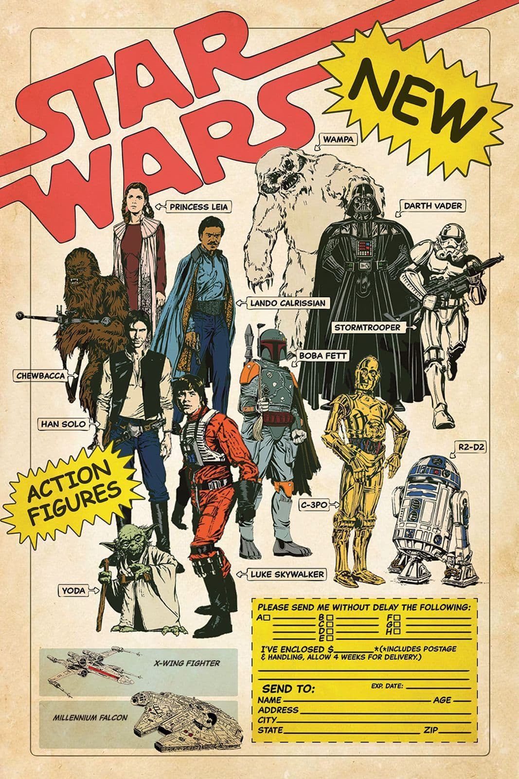 Star Wars Retro Poster Star Wars