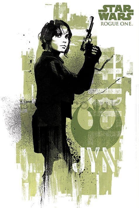 Star Wars Rogue One Jyn Grunge Poster Star Wars