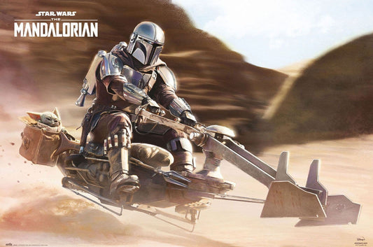 The Mandalorian Speeder Bike Poster Star Wars