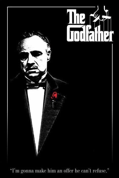 The Godfather Red Rose Poster 