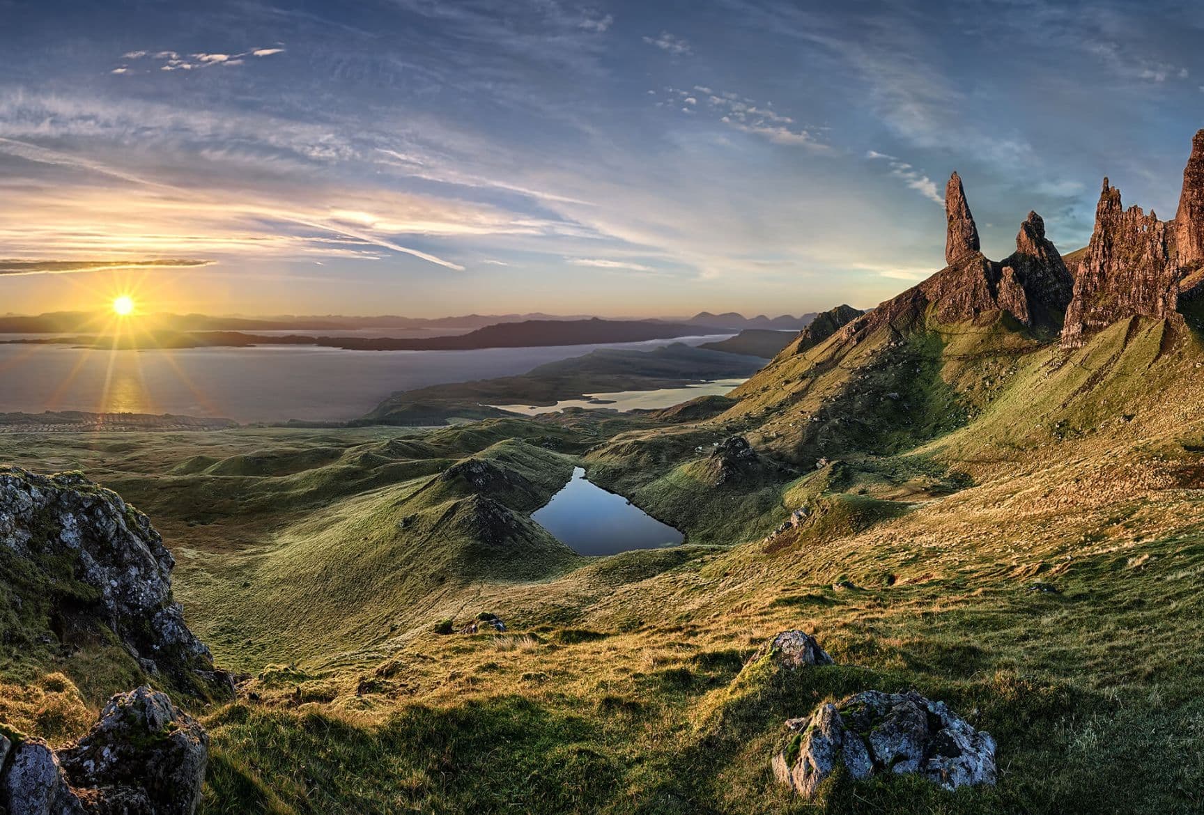 Mountains view The Old Man of Storr Wallpaper Mural Idealdecor