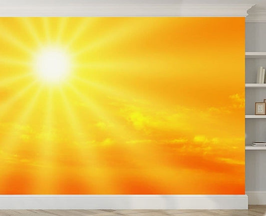 The Sun orange sky Photo Wallpaper Nice Wall