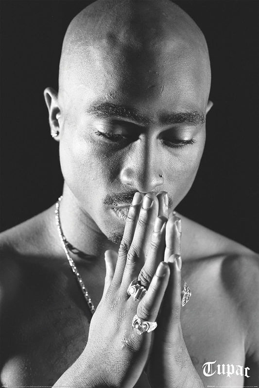 Tupac Pray Black Poster 