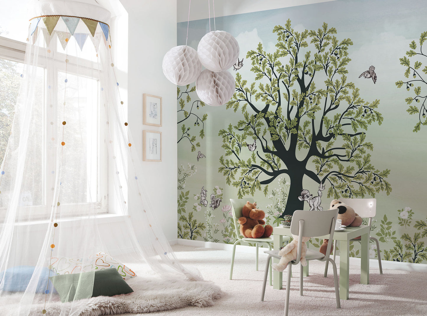 Disney Bambi Forest Friends baby girl Non-Woven Wallpaper Mural 400 cm x 250 cm | 157" x 98"