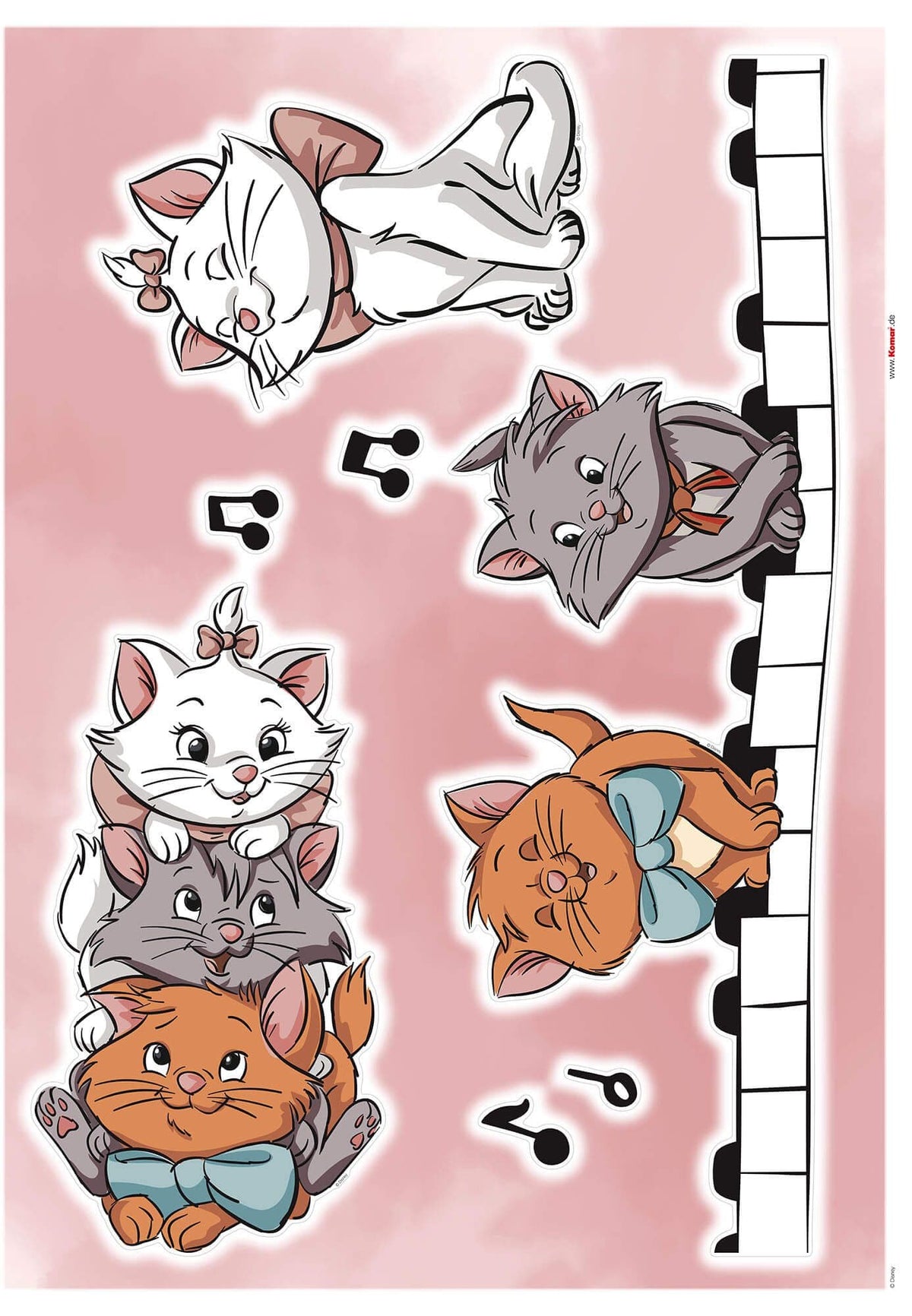 Disney Aristocats Kittens Wall Stickers Disney