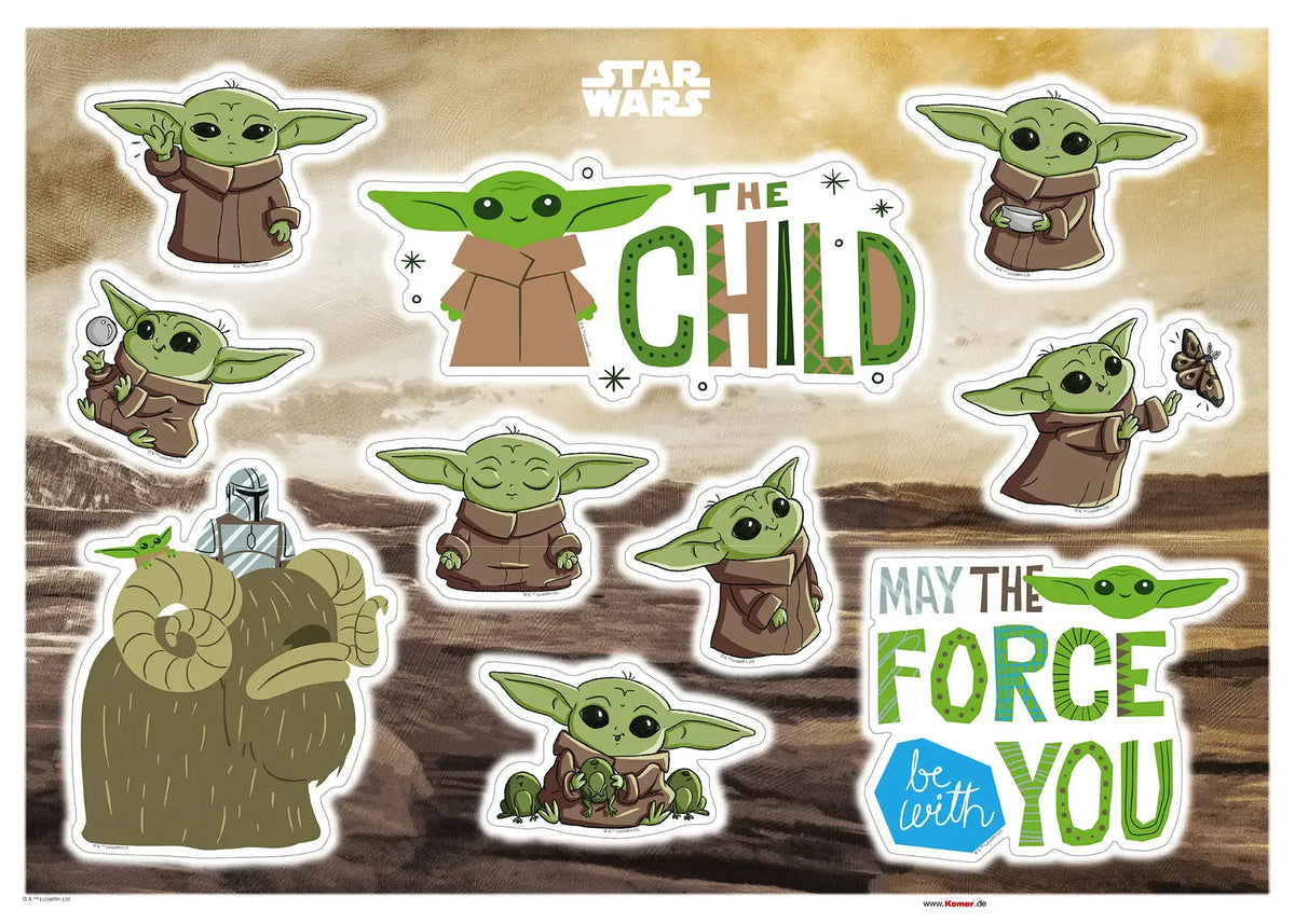 Star Wars Mandalorian Founding Grogu Wall Stickers Star Wars