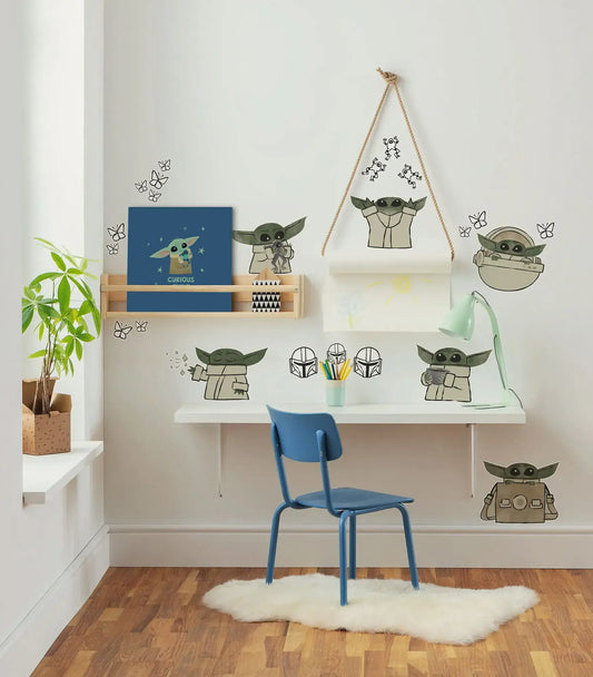 Star Wars The Mandalorian Grogu Cute Wall Stickers Star Wars